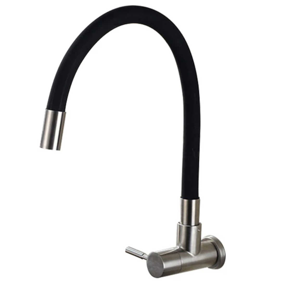 single cold water faucet with flexible spout