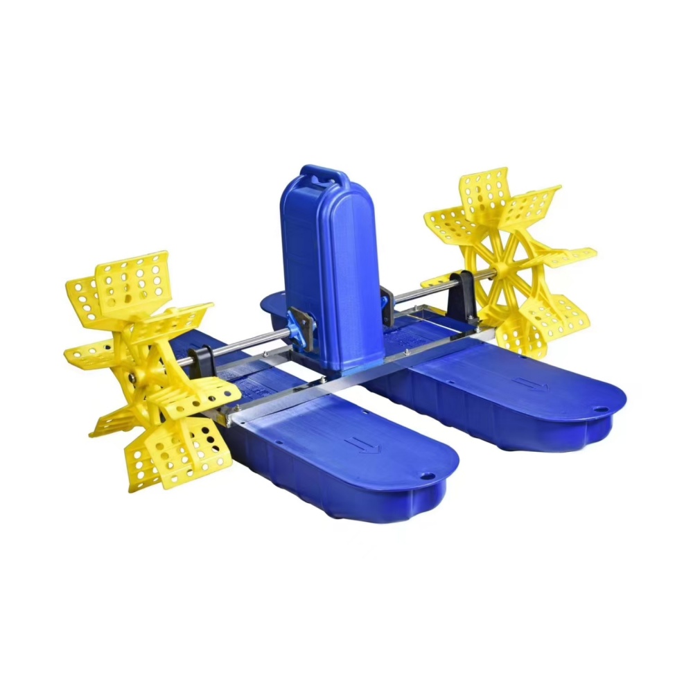 2 impellers paddle wheel aerator